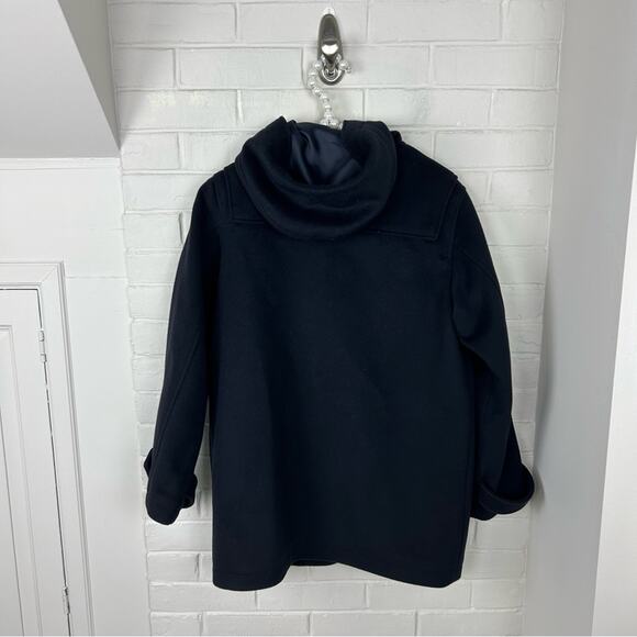 Lands’ End Navy 100% Wool Toggle Coat Size M 10-12 - Picture 15 of 16
